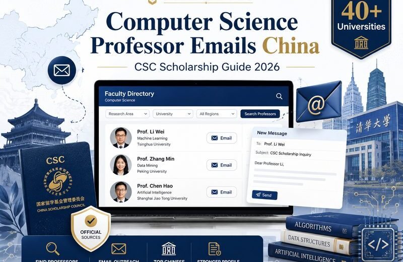 Computer Science Professor Emails China guide for CSC Scholarship students searching official faculty directories.